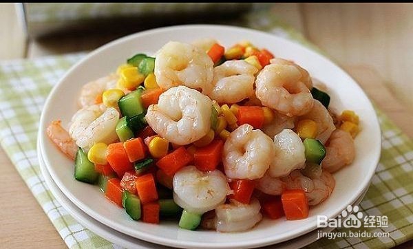 好看又好吃又营养的三色虾仁