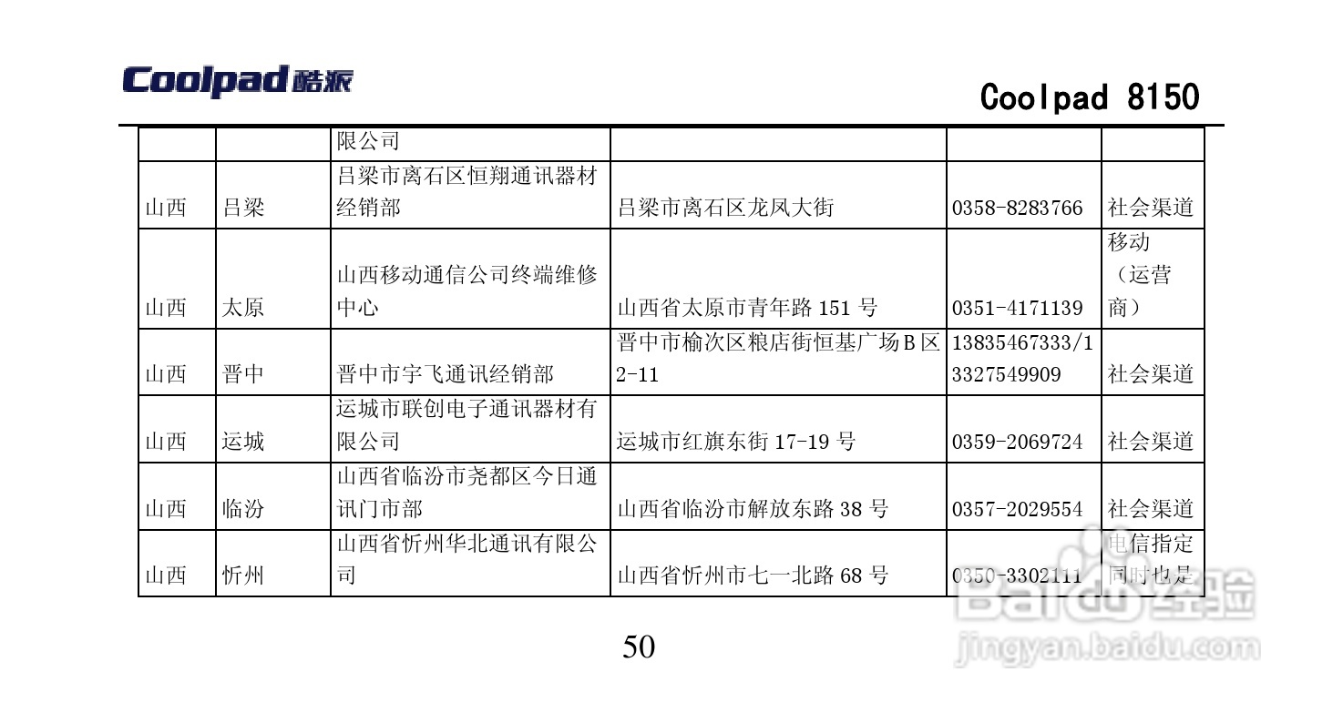 酷派 Coolpad 8150手机说明书:[10]
