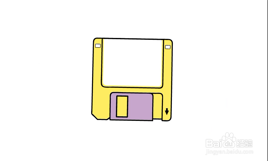 怎样在illustrator中绘制软盘小图标