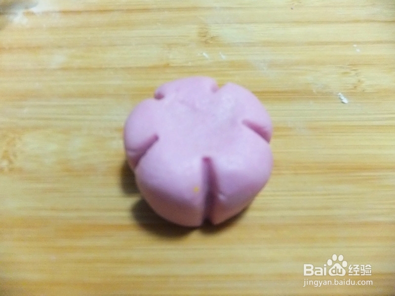 梅花豆沙糯米团