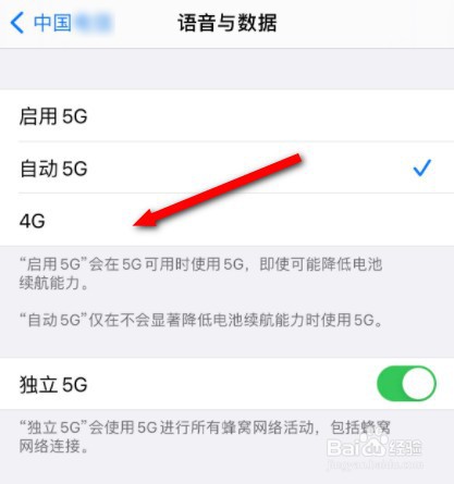 苹果13怎么设置4g