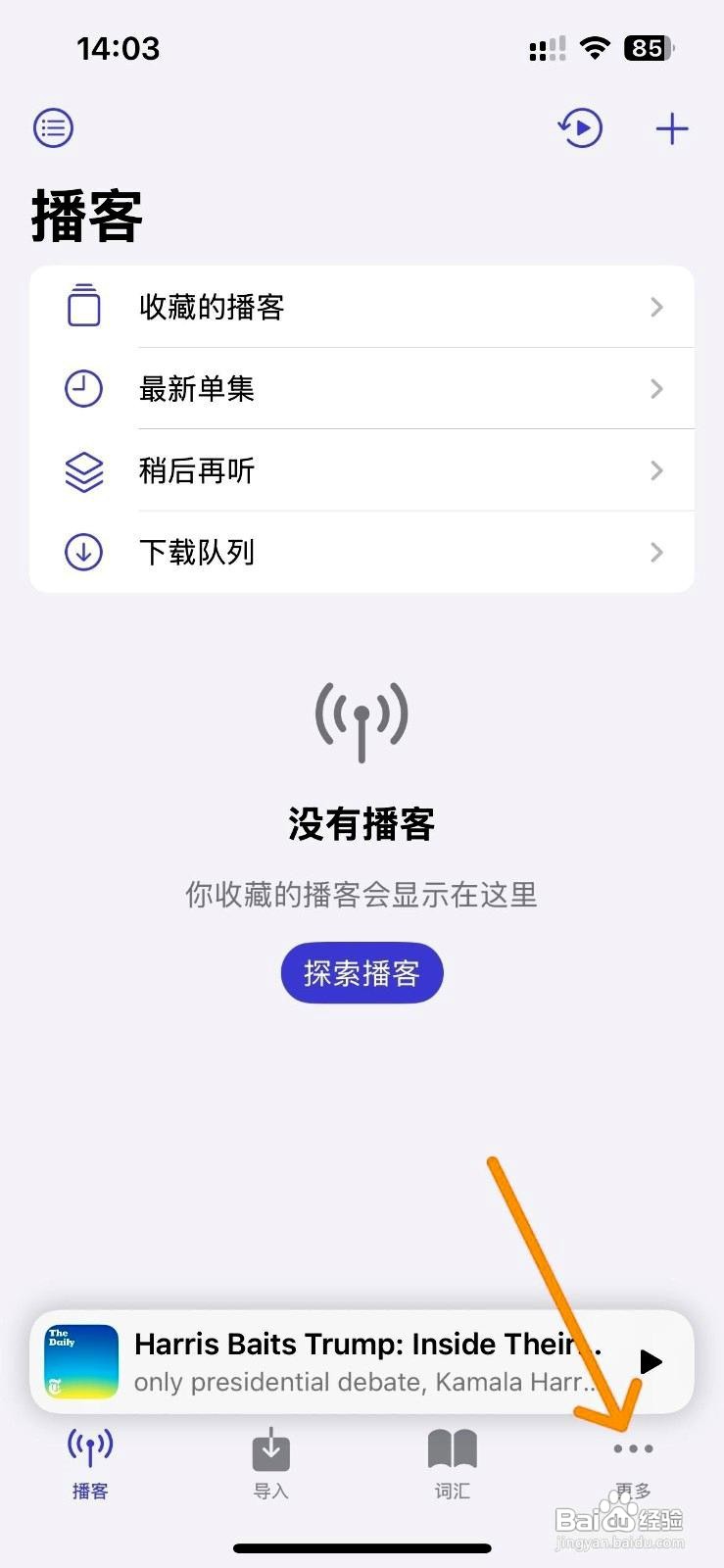 播客学语言app怎么设置音频隐藏时间戳