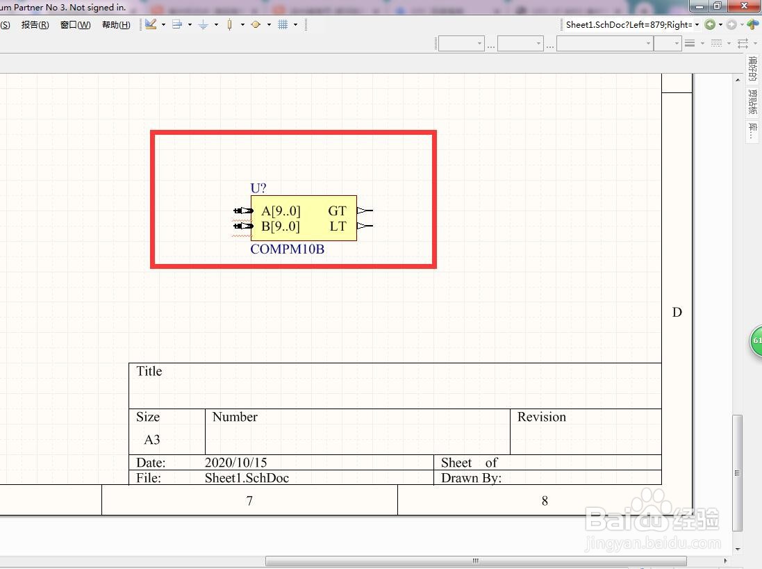 如何在AD中放置10位总线幅度比较器？