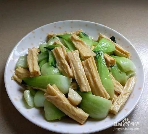 蚝油腐竹炒油菜