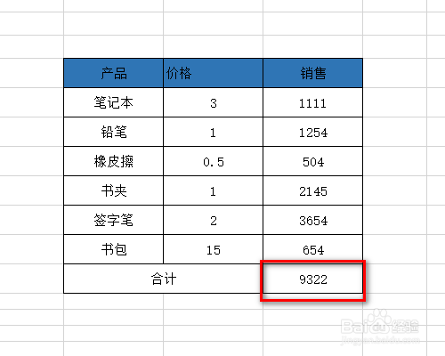 wps表格如何求和
