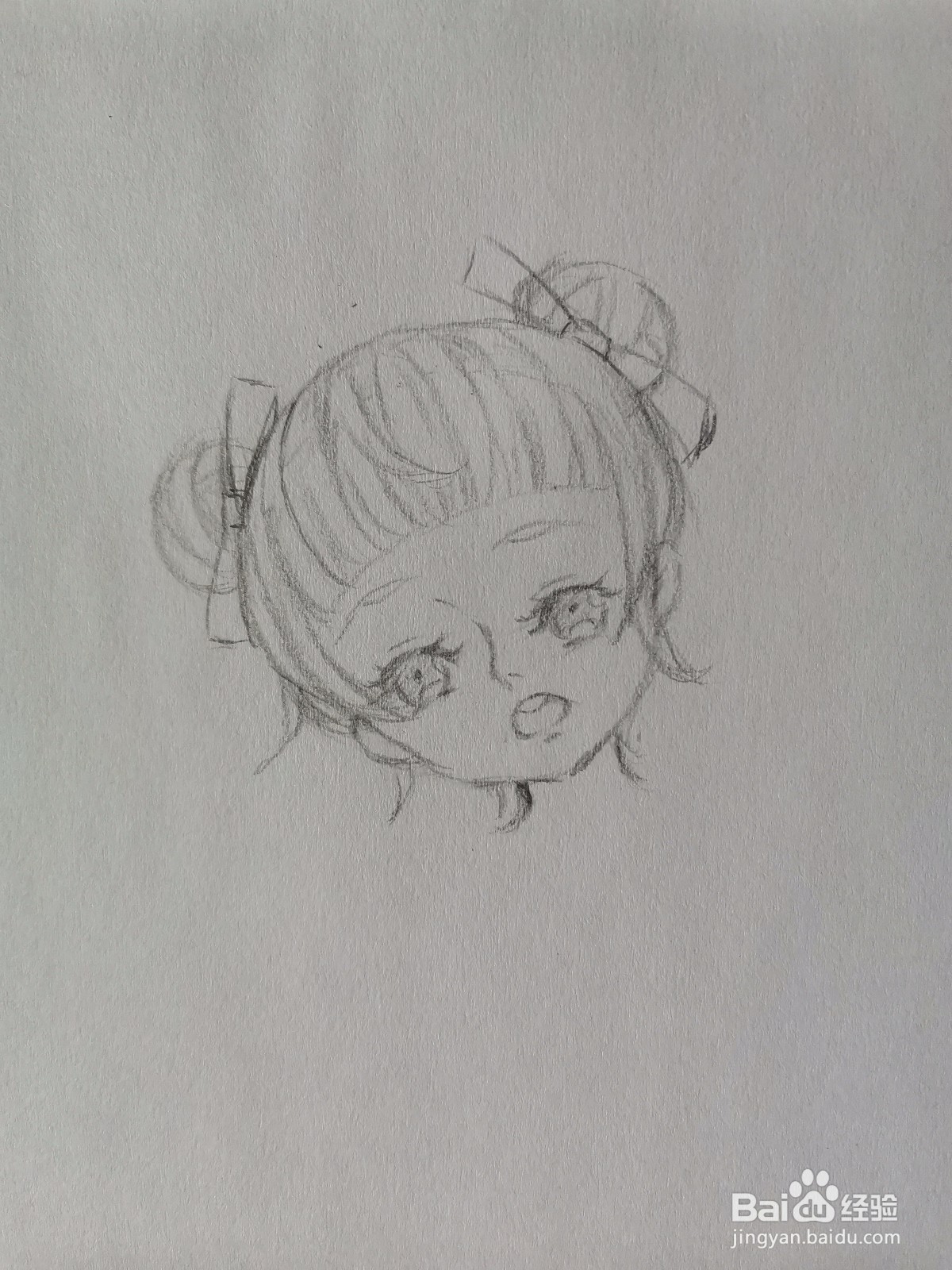 动漫人物包包头发型怎么画？