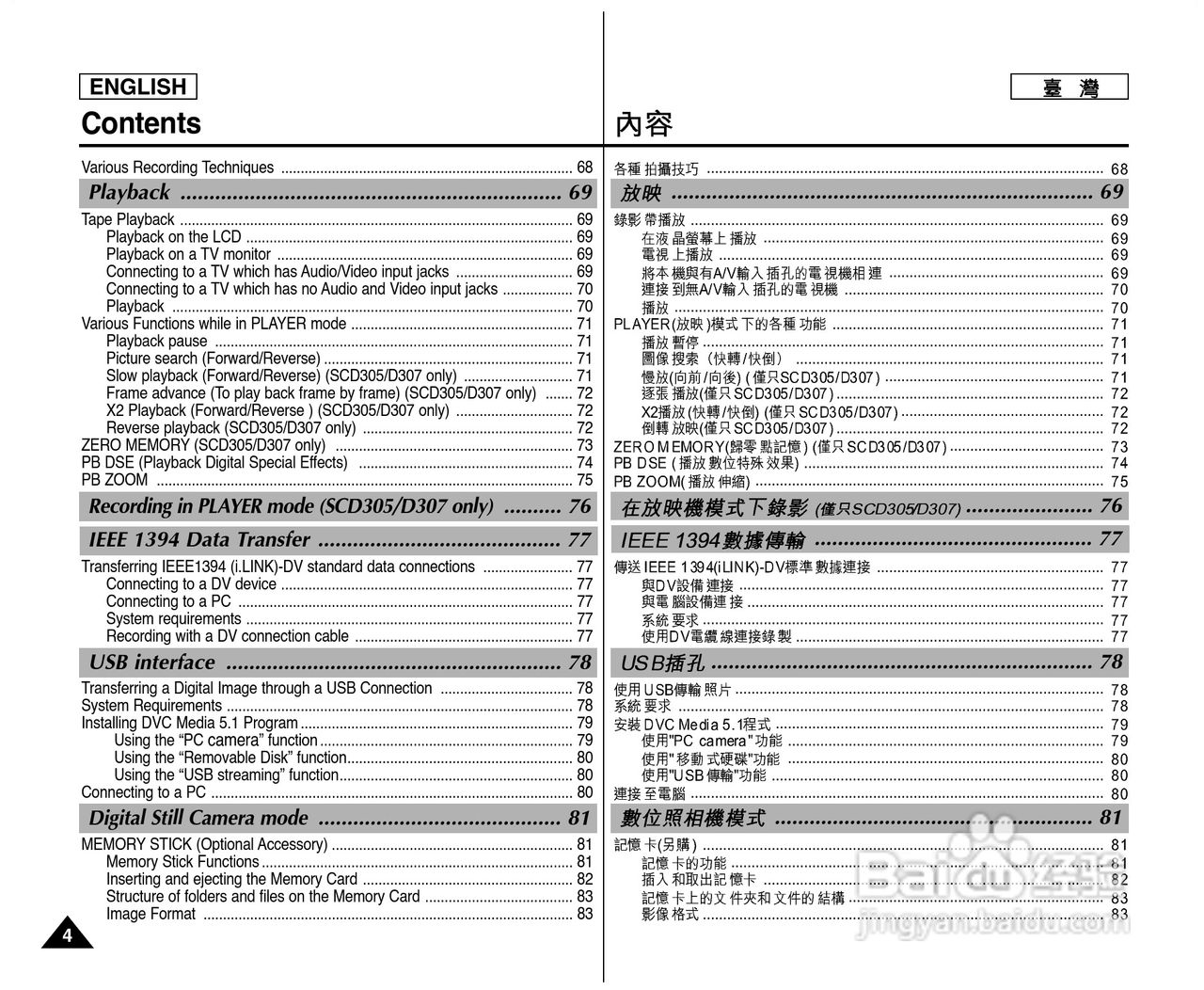 SCD305数位摄录影机用户说明书:[1]