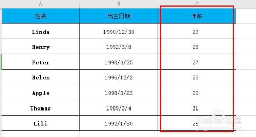 wps如何快速根据出生日期计算年龄?