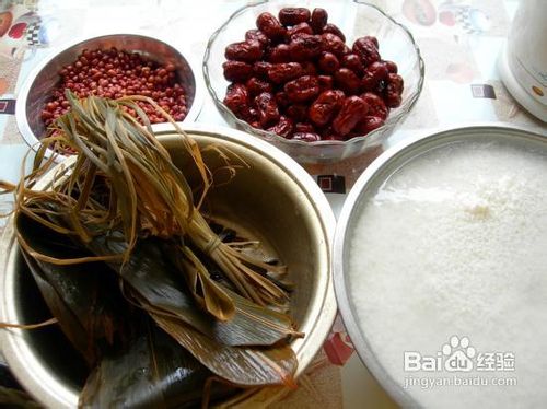 枣豆糯米粽