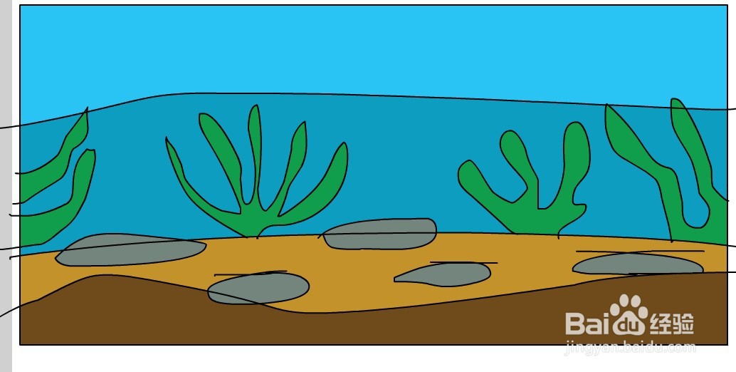 flash绘制海底世界的背景