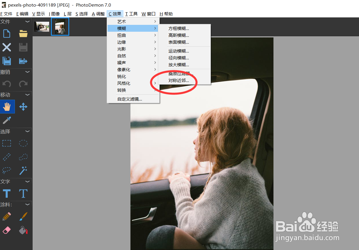 如何使用photodemon的对称近邻功能