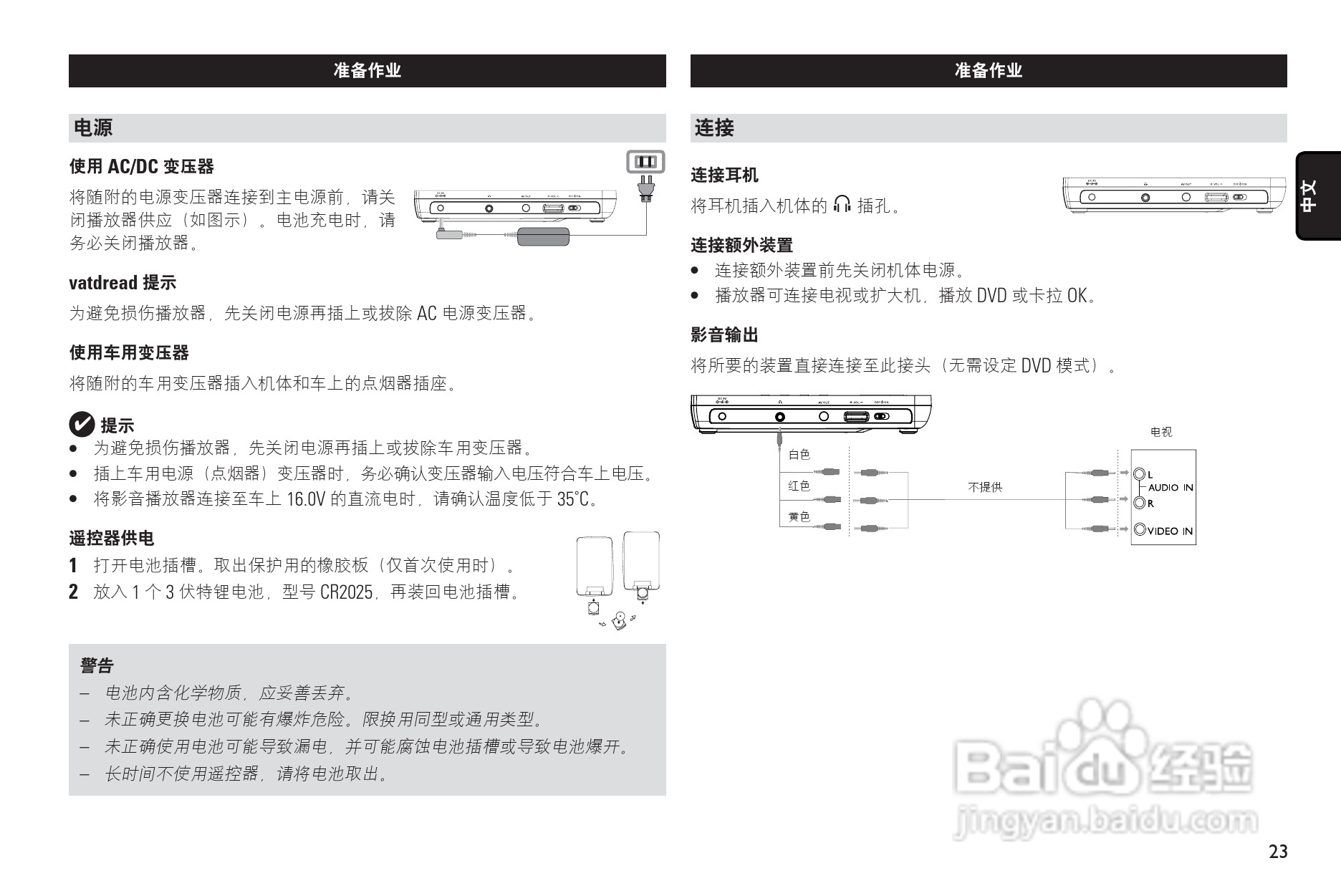 飞利浦PET816便携式DVD播放机使用说明书
