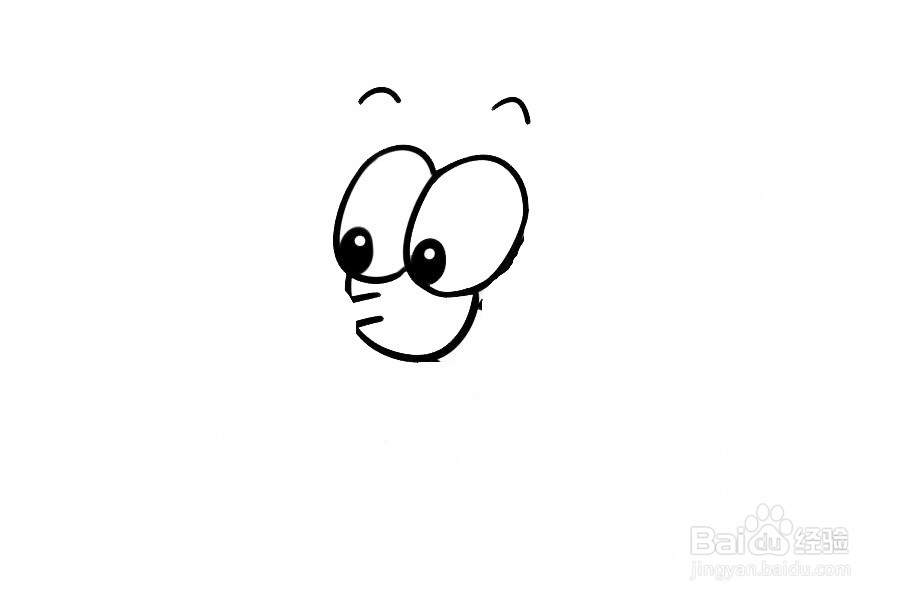 惊讶的蚊子的简笔画
