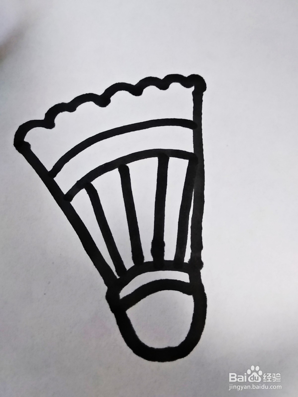 羽毛球的简笔画怎么画