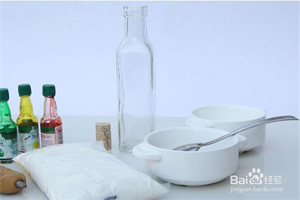 用糖和食用色素DIY彩沙艺术瓶教程