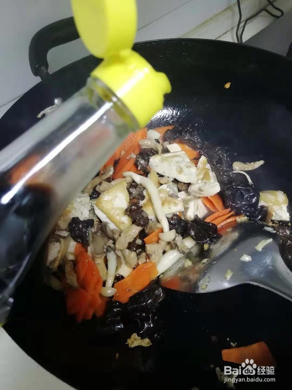 豆腐黑木耳炒肉丝