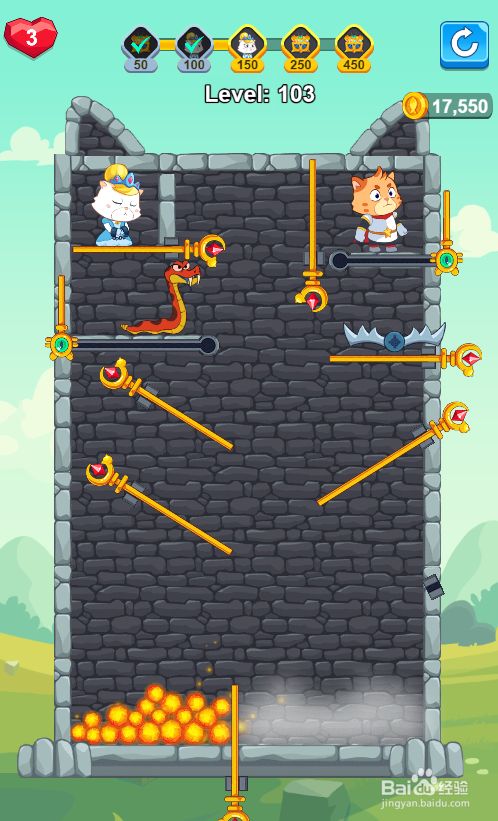 Hero Save the Princess的Level 103怎样过关