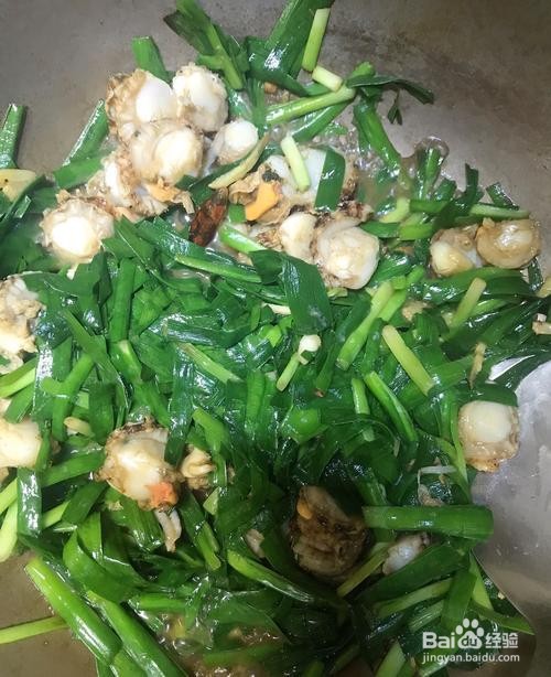 韭菜爆炒扇贝肉