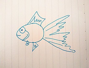 怎样画金鱼简笔画?