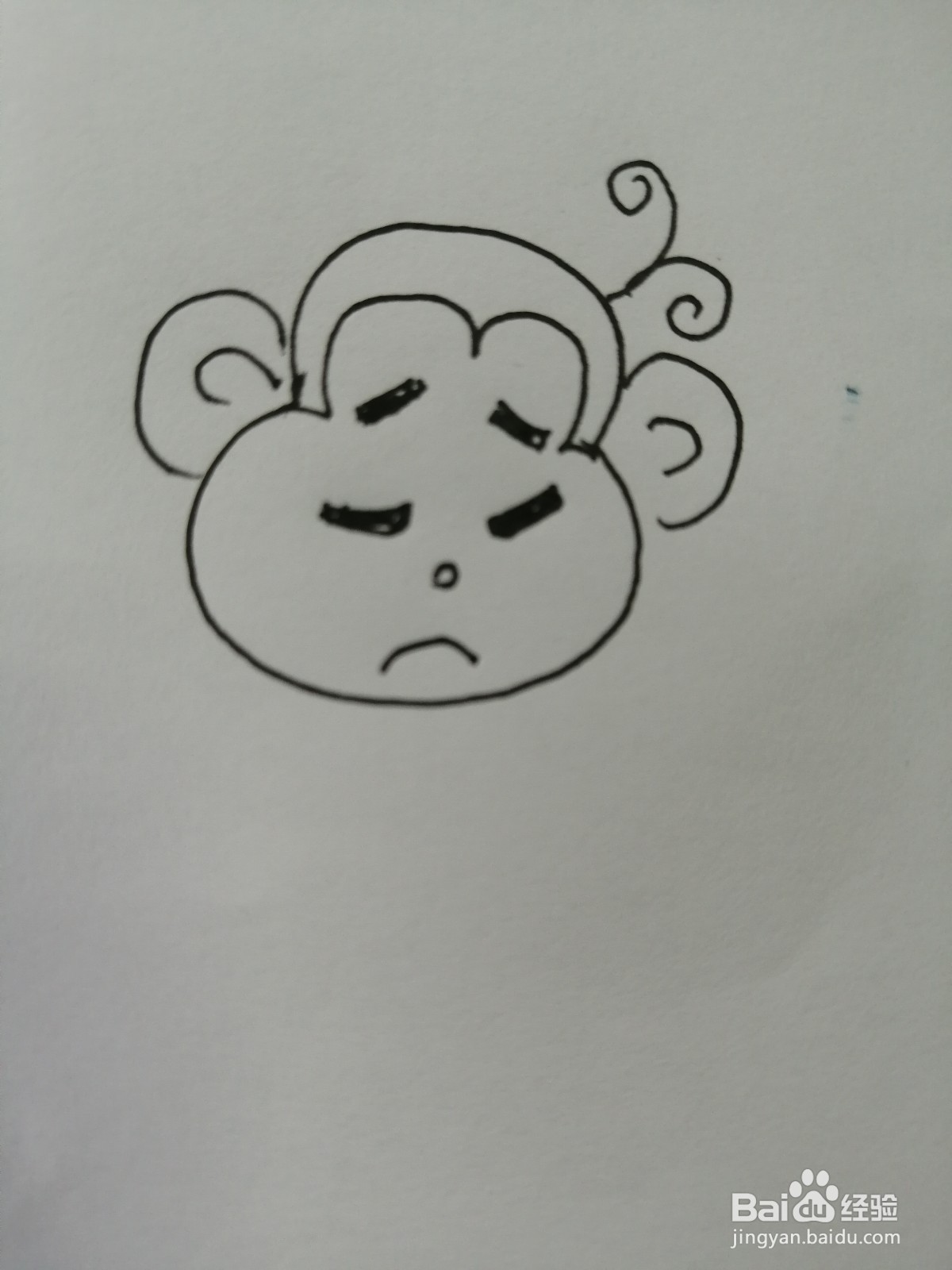 伤心的小猴子怎么画