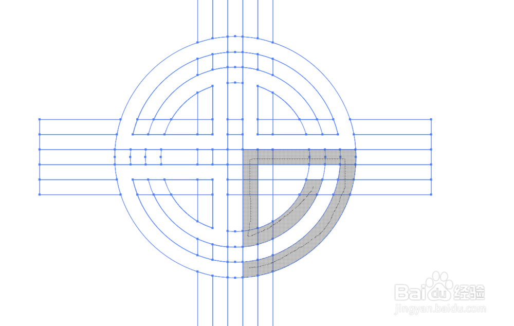 ai中如何用形状生成器工具画回形图标