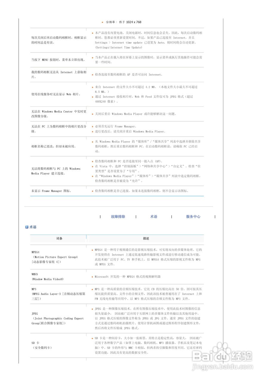 三星SPF-83V数码相框使用说明书:[4]