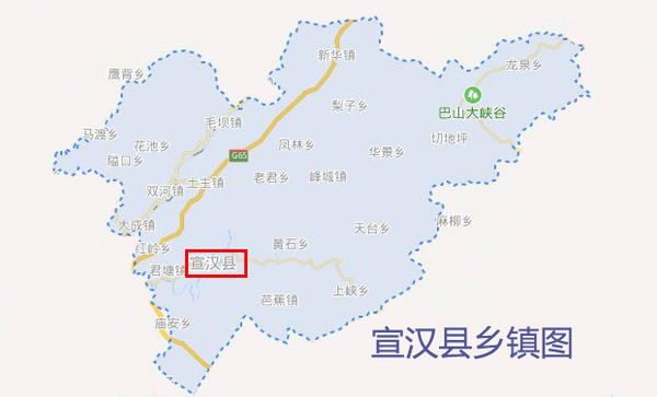 四川省宣汉县的有哪些乡镇