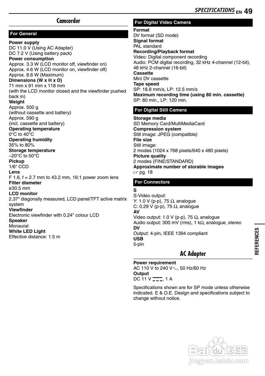 JVC GR-D63摄像机使用说明书:[5]