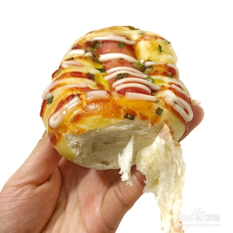 美味面包夹香肠的做法