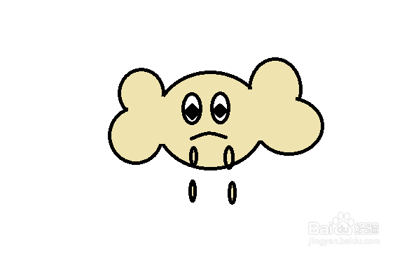 如何画雨云的简笔画