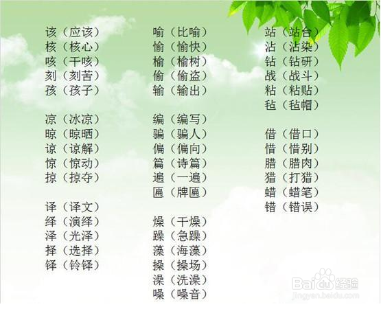 形近字---最常考/最易错的