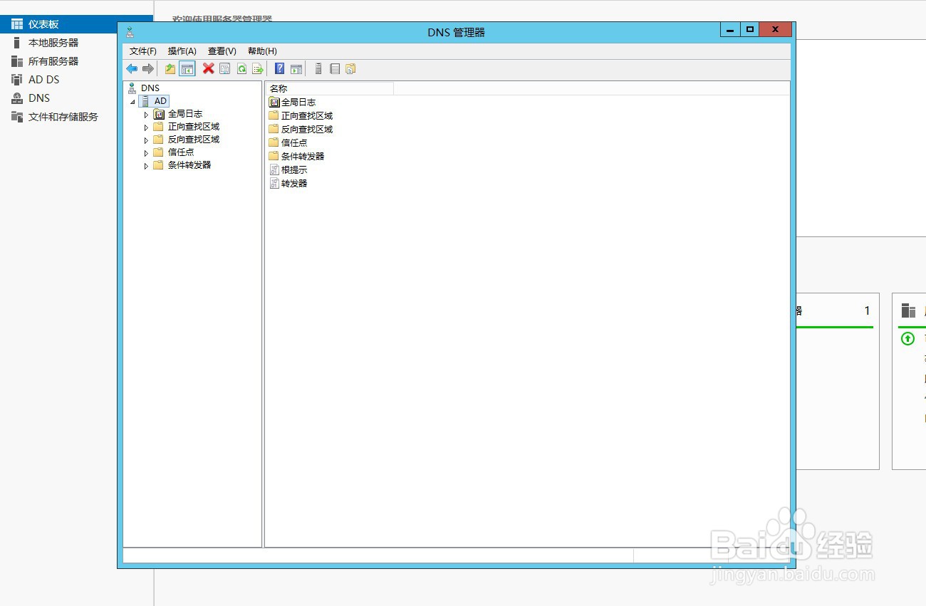 在DNS管理器中删除DNS目录后怎么打开？