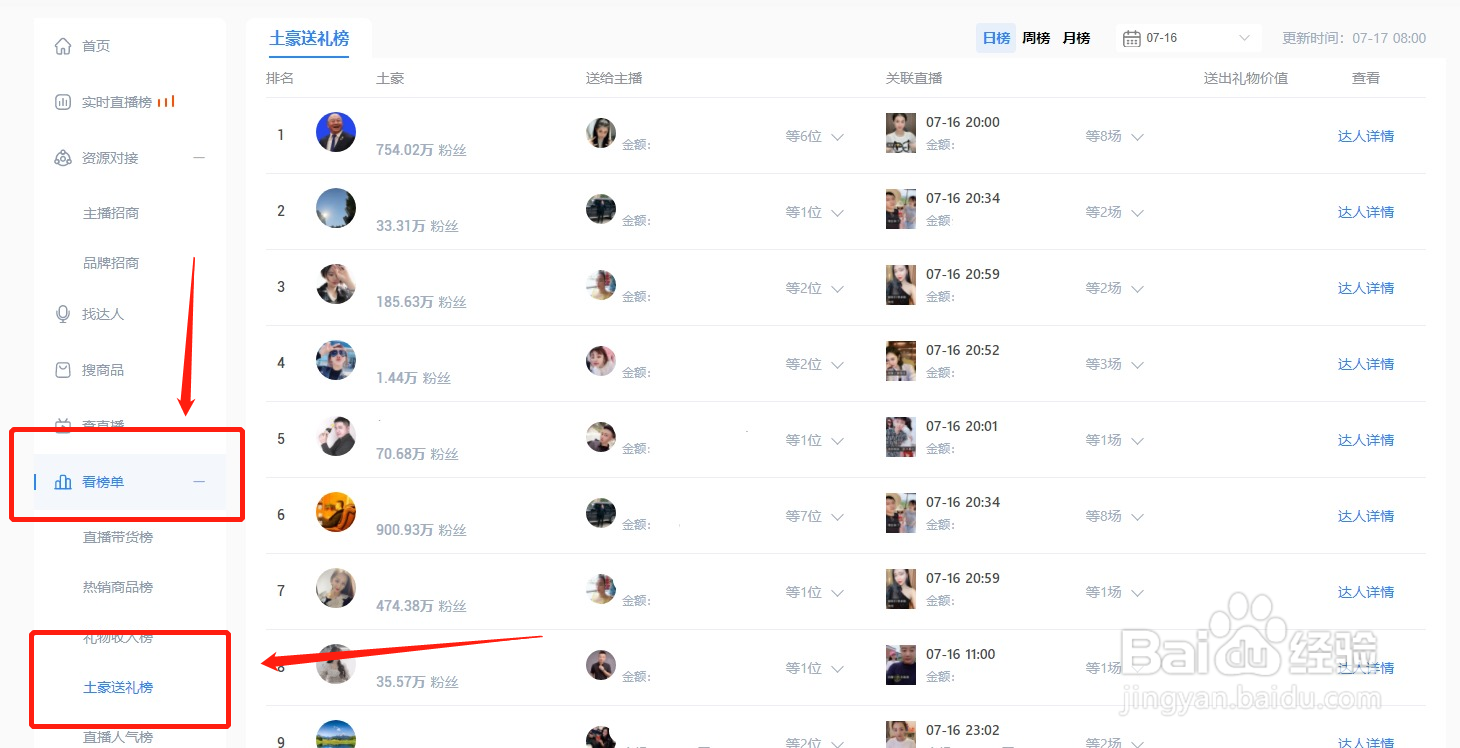 粉丝打赏有什么用？如何查询送礼的土豪排行榜？