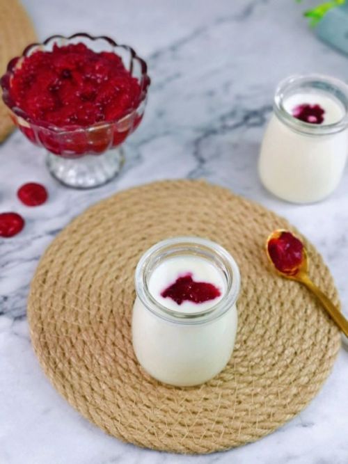 自制蔓越莓果酱酸奶