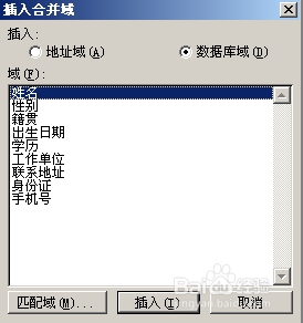 WORD邮件合并批量填表格