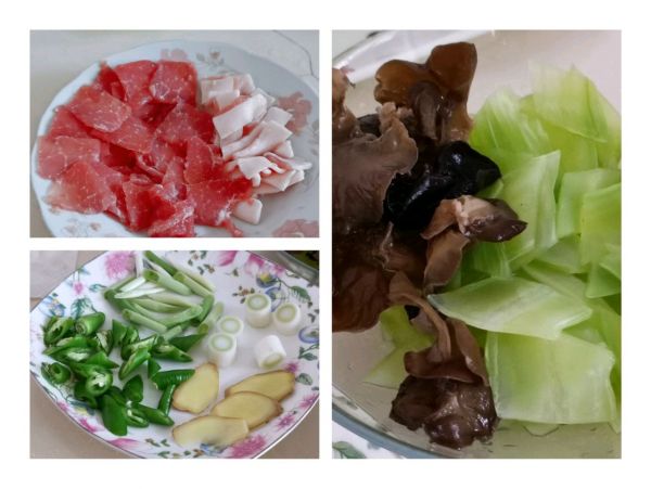 莴笋木耳炒肉片