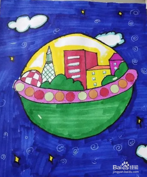 科幻画手抄报简单好看