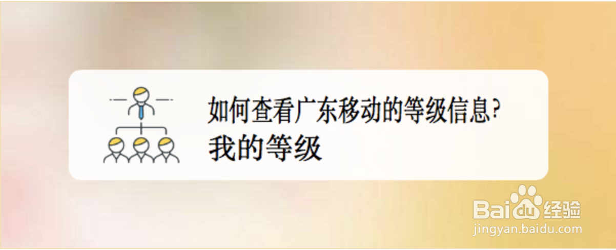 如何查看广东移动的等级信息