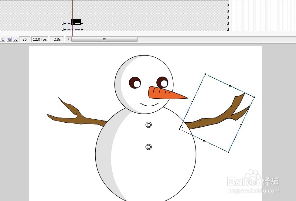 flash如何制作雪人的动态教程