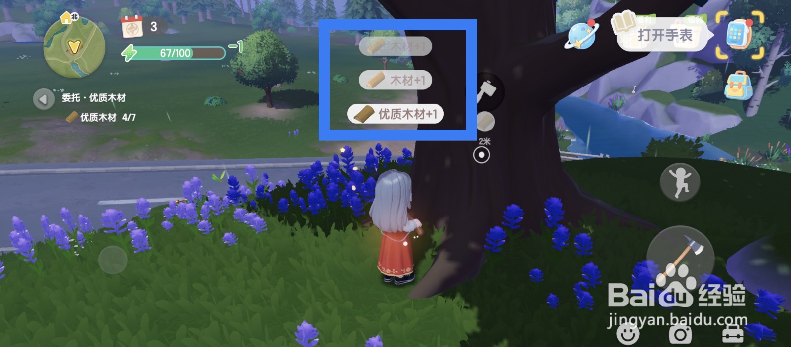 心动小镇如何采集优质木材
