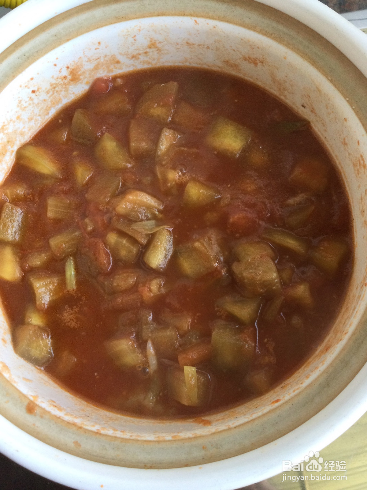 茄丁莜面鱼鱼的做法