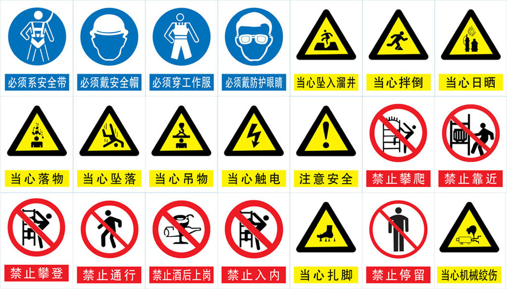 施工单位应在哪些部位设置安全警示标志