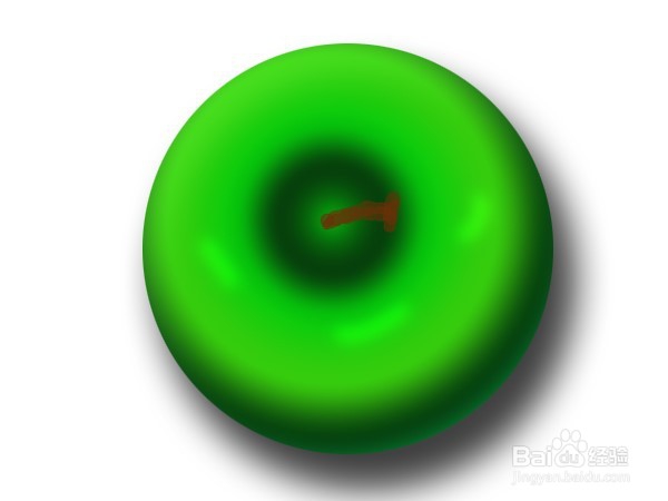 如何使用Photoshop手动绘制一个漂亮的青苹果