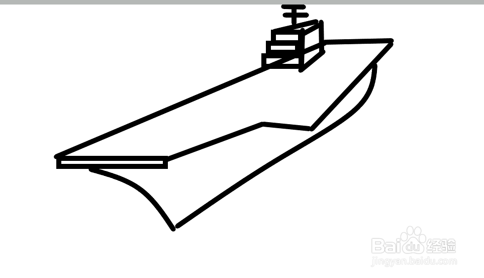 加贺号航空母舰简笔画图片