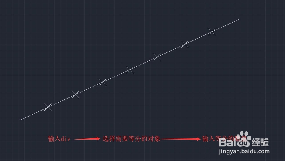 CAD中如何画等分点