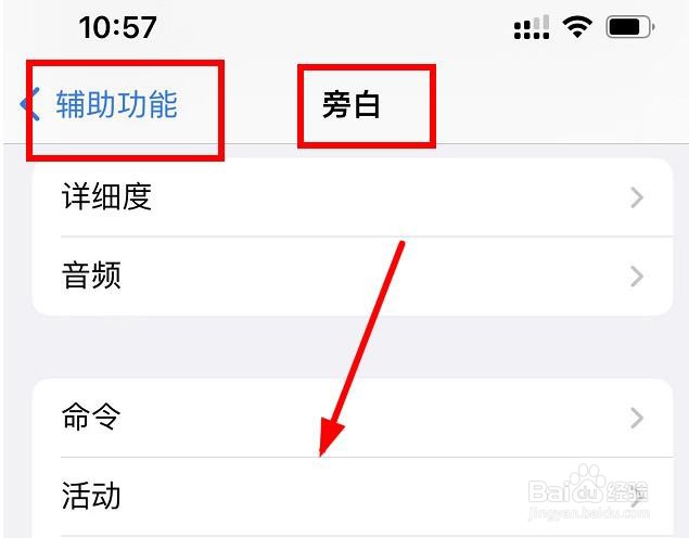 iPhone如何设置旁白的导览样式
