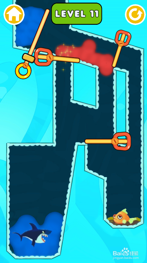 Fish Rescue Pull The Pin的Level 11如何通关