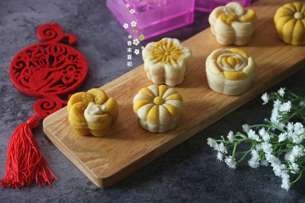 和果子板栗蓉桃山