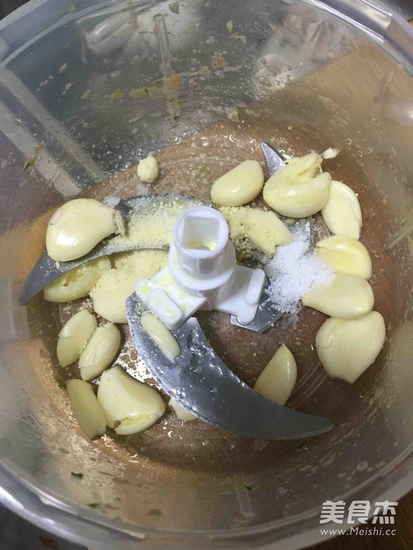 香蒜蒸虾的做法