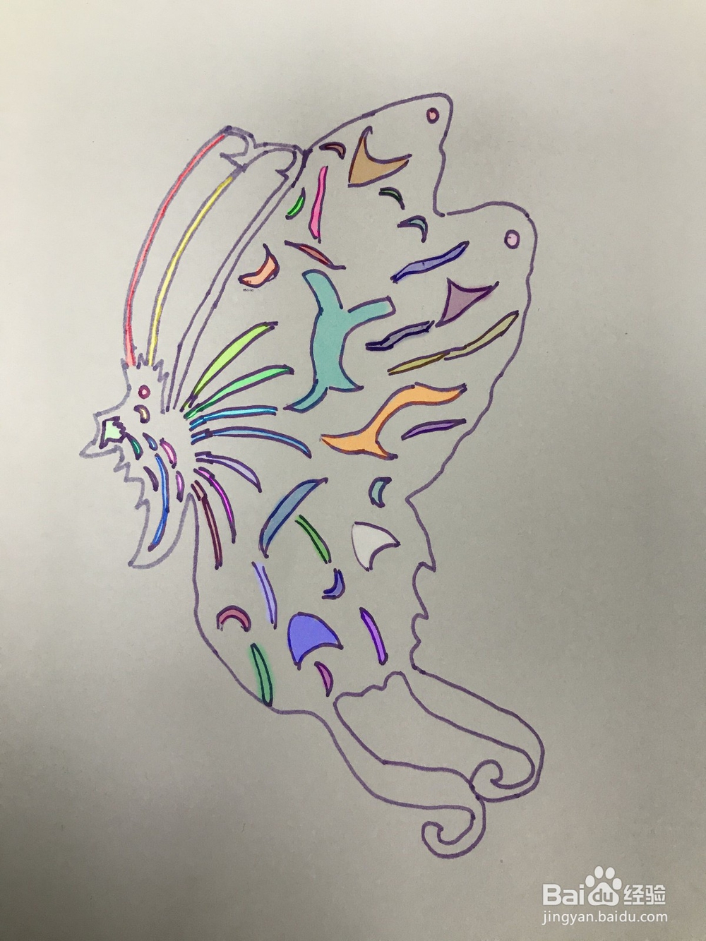 画一个简易蝴蝶图案